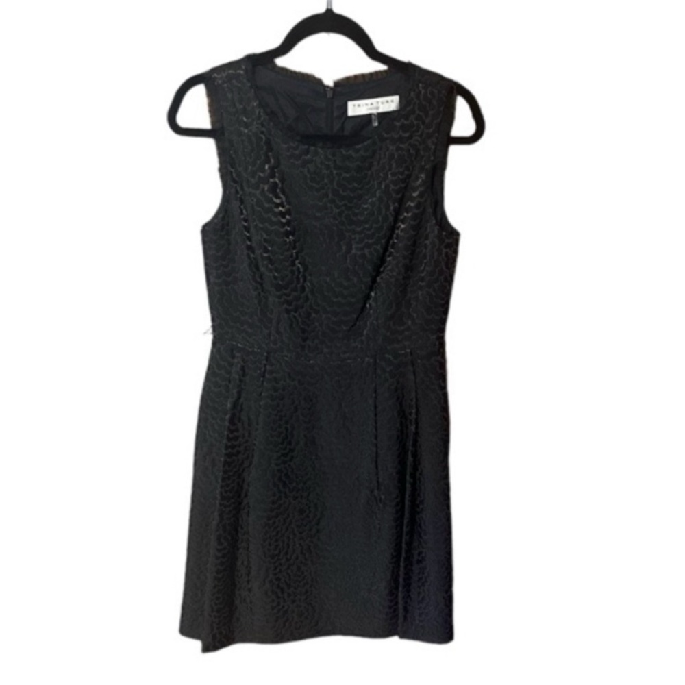 Trina Turk Metallic Wool Blend Sleeveless Dress